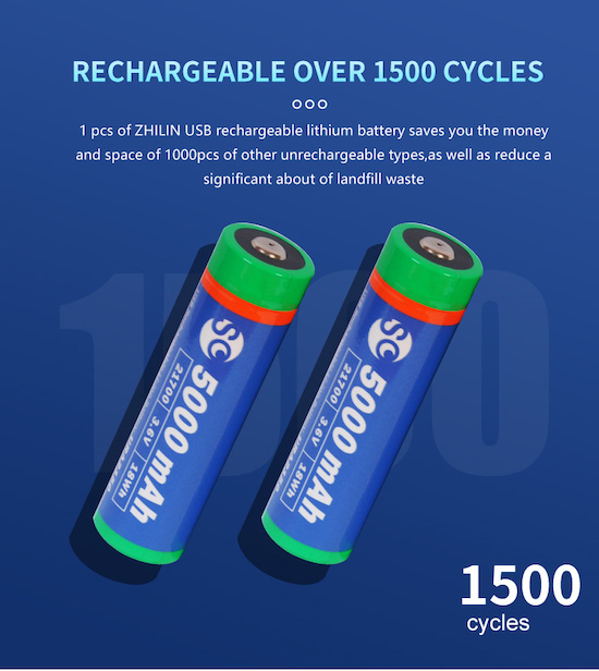 What are the advantages of USB powered rechargeable batteries?